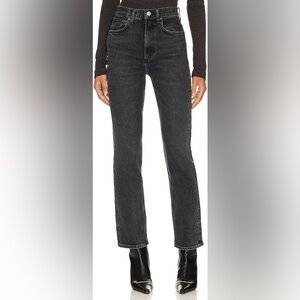 Madewell Women's Black Stovepipe High-RiseStraight Leg Jeans